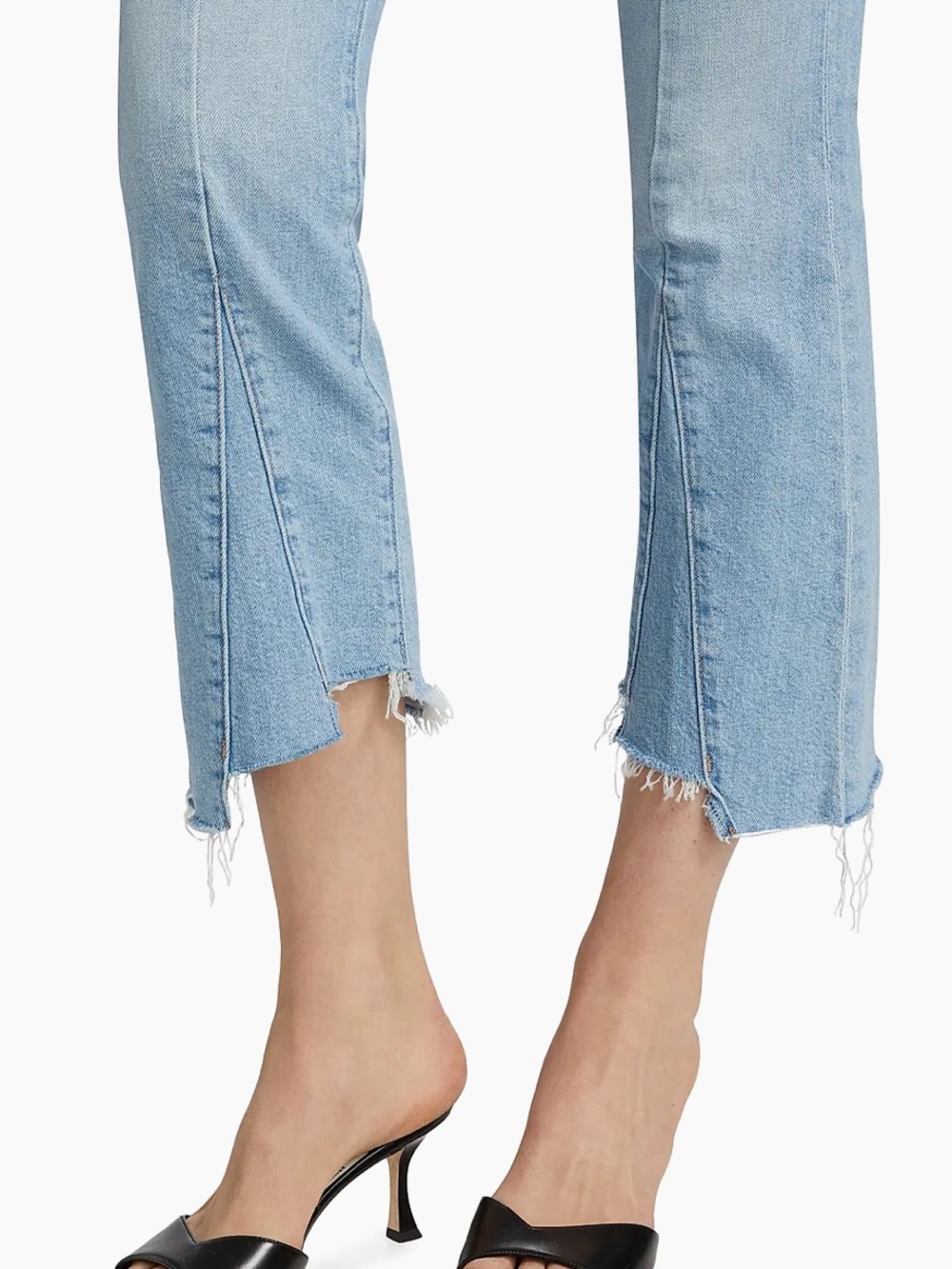 Mother Denim Insider Crop Pointy Fray Jeans size 28 in Lets Get it Together Wash - Picture 3 of 13